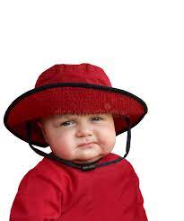 Happy Baby In Red Hat Stock Photo Image Of People Chubby 1008618
