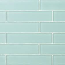 Ivy Hill Tile Ocean Aqua Beached 9 Loose Pieces 2 In X 8 In X 8 Mm Frosted Glass Subway Tile Ext3rd100386 The Home Depot Glass Subway Tile Aqua Glass Tiles Subway Tile