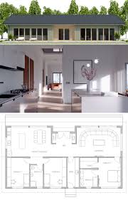 Single Story Home Plan Contemporary House Plans House Plans House Blueprints