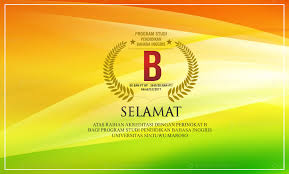 Check spelling or type a new query. Selamat Dan Sukses Prodi Pendidikan Bahasa Inggris Raih Akreditasi B