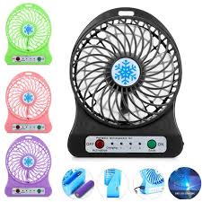 Portable Mini Fan Rechargeable Led Light Air Cooler Desk With Usb Charging Cable Fan Mini Desk Portable Fan