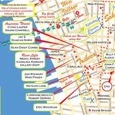 Tribeca New York Map New York Star Maps Maps Of Celebrity Homes In Manhattan Powered Celebrity Houses House Map Map Of New York