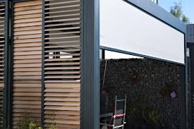 Terrassenuberdachung Mit Lamellen Sichtschutz Fur Ein Einfamilienhaus Olching Jalousien Huber Gmbh Mein Uberdachung Terrasse Terrassenuberdachung Terrasse