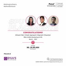Parul university is a private university in vadodara, gujarat, india. Parul North East On Twitter A Rapid Surge Of Placements Continue At Parul University From Companies Such As Byju S Which Offer High End Packages Of 10 Lakhs Per Annum To Organizations Such