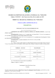 DIÁRIO ELETRÔNICO DA JUSTIÇA FEDERAL DA 3ª REGIÃO