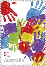 Stamp Handprints Designer Sierra Delta Denomination 1 Stamp Size 26mm X 37 5mm Perforations 14 6 X Commemorative Stamps Postal Stamps Personalized Stamps
