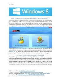 Windows pc repair and pc optimizer tools are software applications that help you improve the performance of your operating system by correcting pc repair tools offer customized system cleaning to improve the speed of your computer system. Calameo How To Fix System Reserved Partition 100 Mb In Windows 8 1