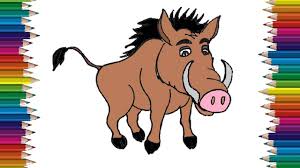 Sometimes video tutorials just work better. How To Draw A Wild Boar Cartoon Step By Step Easy Animals To Draw Easy