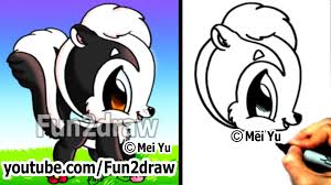 See more ideas about fun2draw, cartoon drawings, cute drawings. Draw Easy Things How To Draw A Cute Skunk Draw Animals Fun2draw