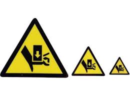 Crush Hazard Warning Symbol Label Rwl118 Label Source In 2020 Labels Symbols Crushes