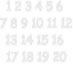 A table coloring page with numbers 1 to 20. Free Printable Numbers Coloring Pages 1 20 Coloring Pages Free Printable Numbers Coloring Pages For Kids Printable Numbers