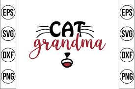 Download Cat Grandma Graphic By Craft Store Creative Fabrica PSD Mockup Templates
