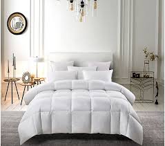 Serta Light Warm White Down Fiber Comforter King Qvc Com