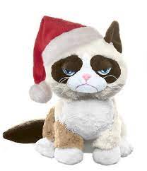 Ganz Grumpy Cat 8 Sitting Style With Santa Hat 15 95 Grumpy Cat Plush Cat Plush Toy Pusheen Cat Plush