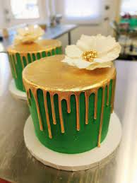 Gold Drip Cakes Emerald Green And Gold Cake Green Birthday Cakes Shower Cakes
