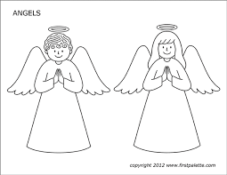 Supercoloring.com is a super fun for all ages: Angels Free Printable Templates Coloring Pages Firstpalette Com