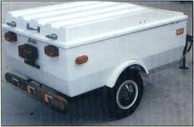 Easy to tow—fiberglass bodies and aluminum chassis make it easy to start and stop and go up and down hills, flip tops and bomber noses defeat strong cross winds and a single axle is properly positioned to simultaneously prevent fishtailing and tow vehicles sagging in the rear. Mga Trailers Starlight Deluxe