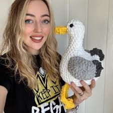 Handmade Cute Snuggly XL Jumbo Large Seagull Plushie