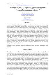 Check spelling or type a new query. Pdf Stranger In The Dark A Comparative Analysis Of The Reporting Of Rape Cases Against Minors In Malay And English Newspapers In Brunei And Malaysia