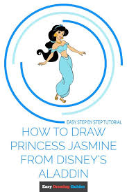 How To Draw Princess Jasmine From Disney S Aladdin Really Easy Drawing Tutorial In 2020 Princess Drawings Easy Drawings Drawing Tutorial Easy