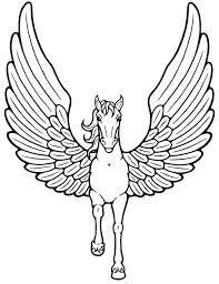Unicorn With Wings Flying Coloring Pages Horse Coloring Pages Animal Coloring Pages Horse Coloring