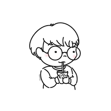 Relax Boy Babyboy Chanis Art Draw Little Boy Glasses Fresh Drink Cute Baby Boys Glasses Art Drawing Sketches