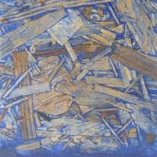 Veredelung Von Osb Platten Mit Farbigen Holzkit Und Hartol Hier Mit Ultramarinblau Osb Platten Streichen Bodenmalerei Osb Platte