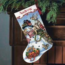 Snowman gathering cross stitch patterns free. Dimensions Snowman Gathering Stocking Cross Stitch Kit 70 08866 123stitch
