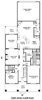 Narrow lot house plans, house plans with rear garage, 4 bedroom house plans, 15 ft wide house plans, 10119. House Plan 46858 Narrow Lot Style With 3364 Sq Ft 3 Bed 3 Bath
