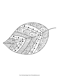 Seamless vector ethnic pattern can be used for. Tribal Style Leaf Coloring Page Free Printable Pdf From Primarygames