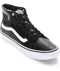 Black And White Vans High Tops Womens Vans Sk8 Hi Slim Mesh Cutout Black Shoes Zumiez Black Shoes Women Vans Sk8 Hi Slim Vans