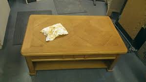 Wipe away the dust with a tack cloth. Adventures In Refinishing A Coffee Table Woodbin