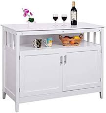 Amazon Com Costzon Kitchen Storage Sideboard Dining Buffet Server Cabinet Cupboard With Shel Sideboard Storage Kitchen Cabinet Storage Modern Kitchen Storage