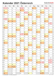 Ebenfalls kostenlos bieten wir ihnen hier aktuelle familienkalender bzw. Kalender 2021 Osterreich Zum Ausdrucken Als Pdf