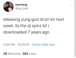 @tsaxbeats he renamed a free drum kit. Classic Yung Gud Drum Kit Coming Next Week Sadboys