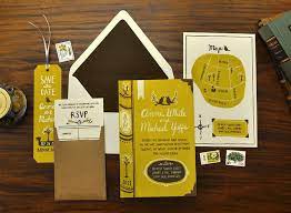 Library Theme Wedding Invitation Library Themes Stationery Design Invitations