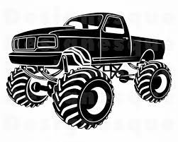 Monster Truck Svg Monster Truck Clipart Monster Truck Files Etsy Monster Trucks Monster Truck Coloring Pages Monster Truck Art