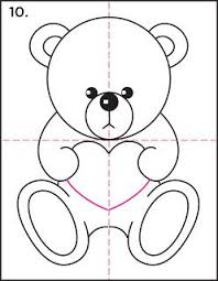 Do not forget to share some of his. How To Draw A Valentines Day Teddy Bear Kids Art Projects Valentines Day Teddy Bear Valentines Art