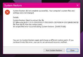 System Restore Wont Work Can T Extract A Certain File Help Windows 10 Forums