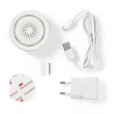 433mhz wireless alarm security system solar siren motion detector remote control. Smartlife Siren Wi Fi Mains Powered 8 Sounds 85 Db Android Ios White Nedis