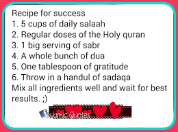 Easy Daily Recipe For Muslims Salaah Holy Quran Recipe For Success