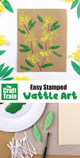 Wattle Art Stamping The Craft Train Art Activities For Kids Easy Art Projects Craft Activities For Kids