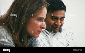 SHANK'S, from left: Melissa Ehrlich Blevins, Makarand Bhave, 2017. © Not  Just Entertainment /Courtesy Everett Collection Stock Photo