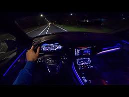 2019 Audi Q8 S Line Quattro Night Pov Drive Ambient Lighting By Autotopnl Youtube