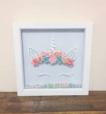 Unicorn Frame 3d Paper Flower Unicorn Frames Available Now To Order Great Kids Room Decor Picture Frame Crafts Unicorn Decorations Valentines Diy