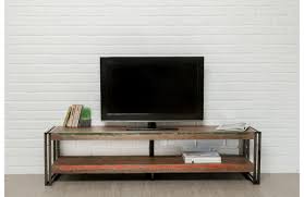 Ce meuble tv est fait en bois recyclé solide et comporte des pieds obliques métalliques. Meuble Tv En Bois Recycle Delorm