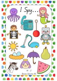 I Spy Cards Letters M Z I Spy Kids Homework Cards