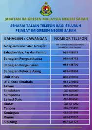 Official portal of immigration department of malaysia. Jabatan Imigresen Negeri Sabah Kompleks Pentadbiran Kerajaan Jalan Sulaman Kota Kinabalu 2021