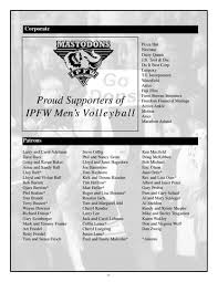 2002 IPFW Men's Volleyball Media Guide by Purdue Fort Wayne Athletics