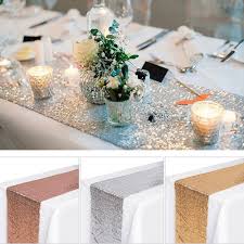 Sequin Table Runner Rose Gold Silver Champagne Tablecloth Wedding Party Decor Ebay Sequin Table Runner Sequin Table Runner Wedding Glitter Table Cloths